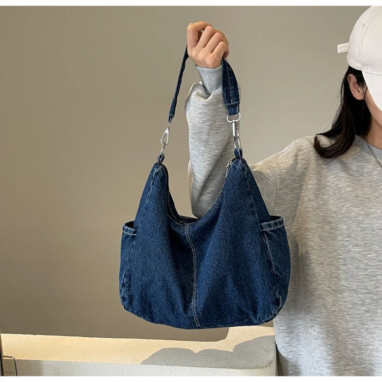 Denim Crossbody Shoulder Bag