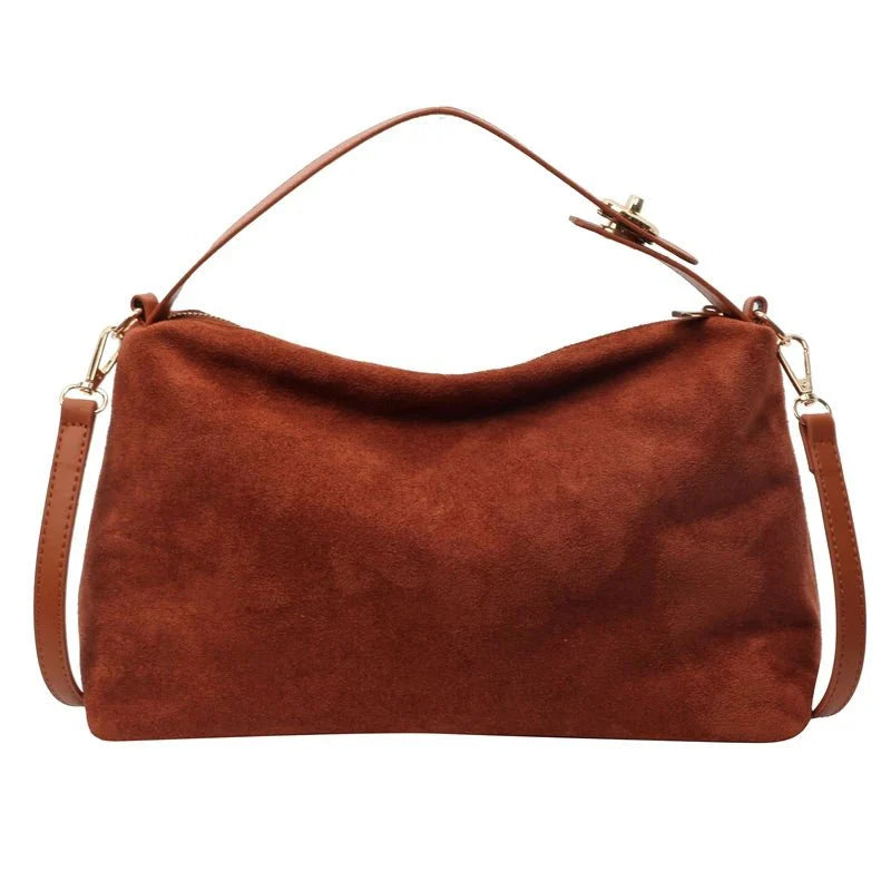 Suede shoulder bag