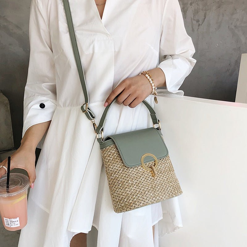 Wicker Bucket Bag
