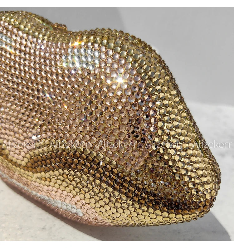 Maïté | Lips Crystal Evening Handbag