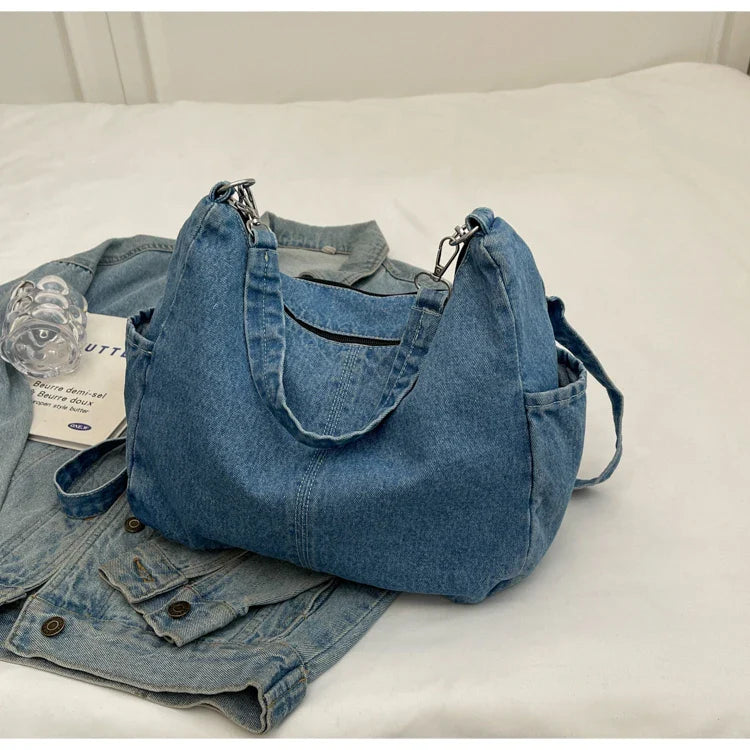 Denim Crossbody Shoulder Bag