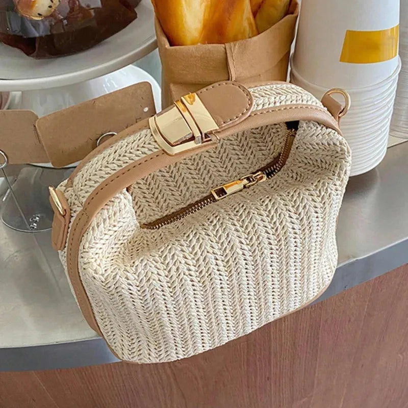 Mini Straw Crossbody Bag