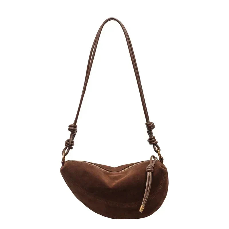 Burgundy Velvet Crossbody Bag