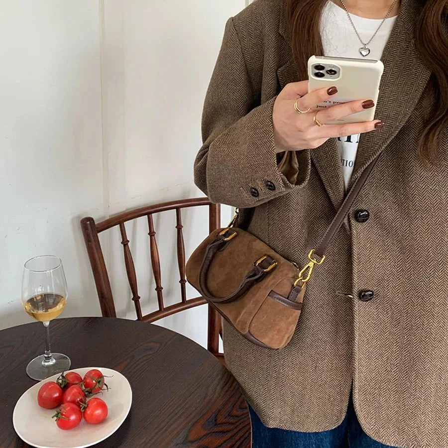 Mini Suede Crossbody Bag