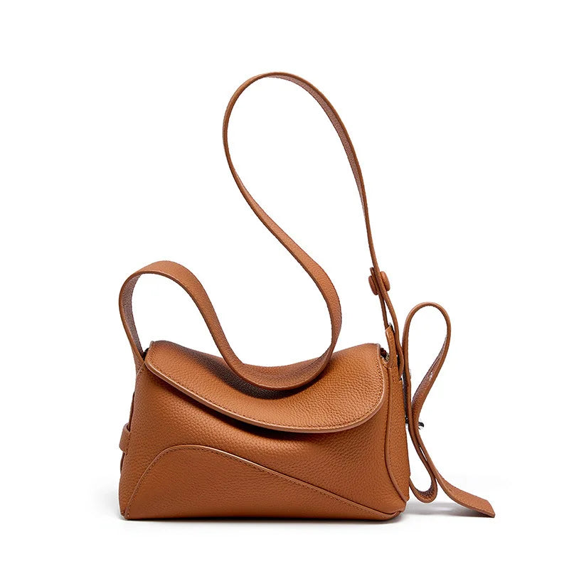 Tan leather crossbody bag