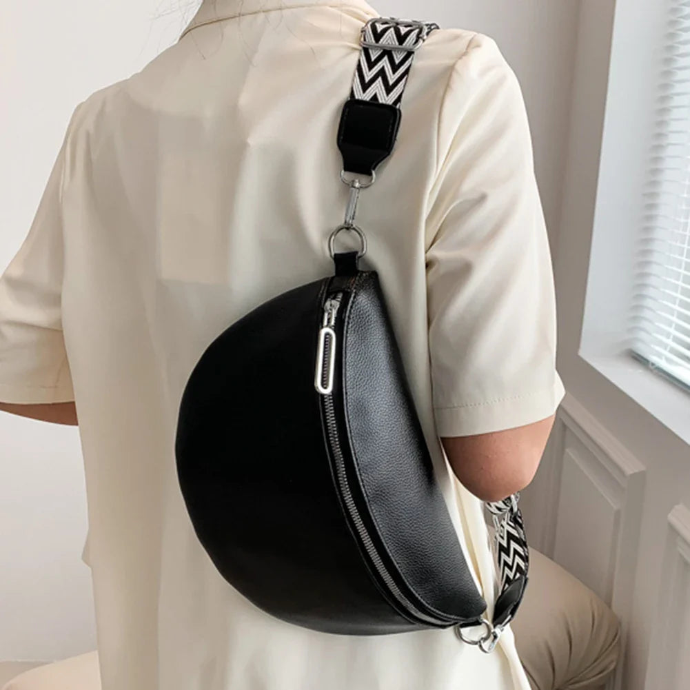 Black Leather Crossbody Bag