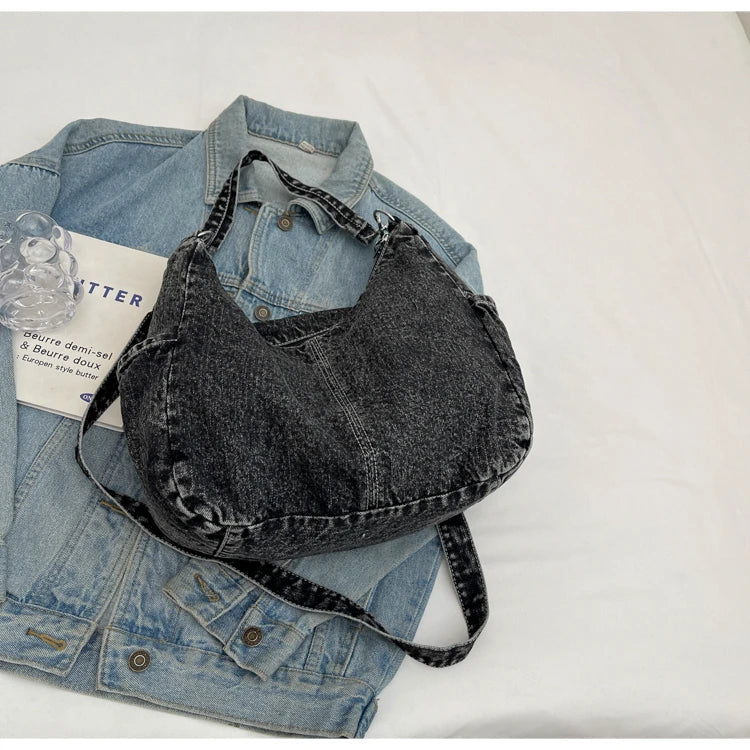 Denim Crossbody Shoulder Bag