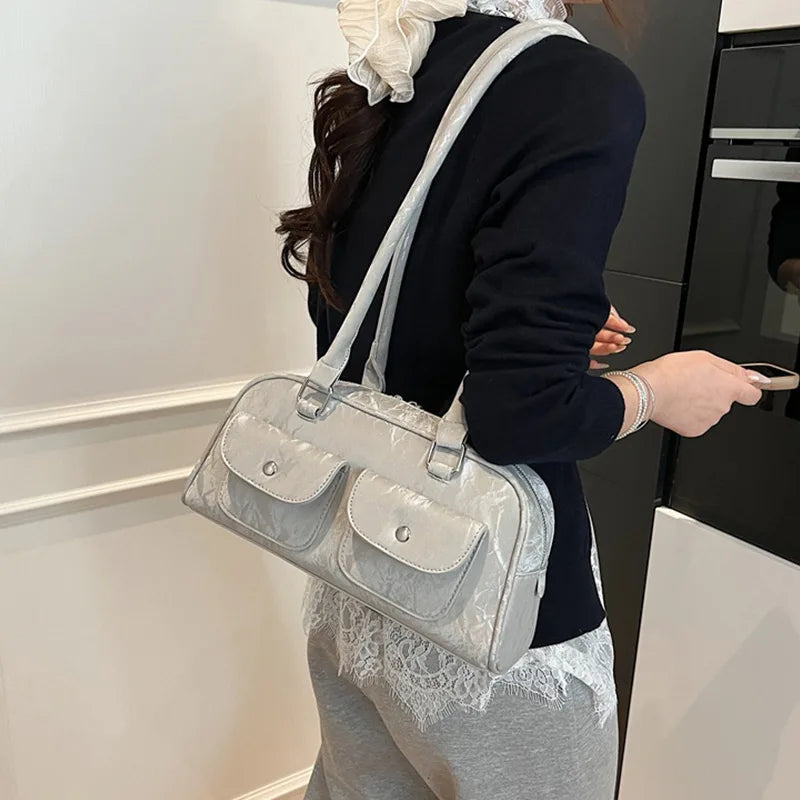 Fabienne | Pink Leather Korean Shoulder Bag