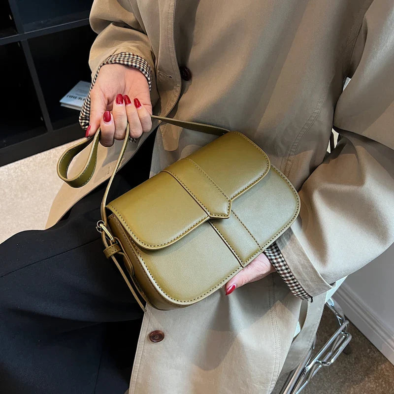 Khaki Crossbody Shoulder Bag