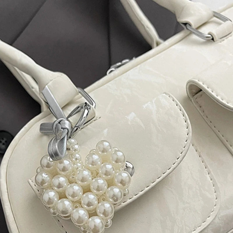 Fabienne | Pink Leather Korean Shoulder Bag