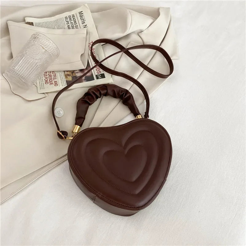 Hawa | Heart-shaped Leather Crossbody Bag