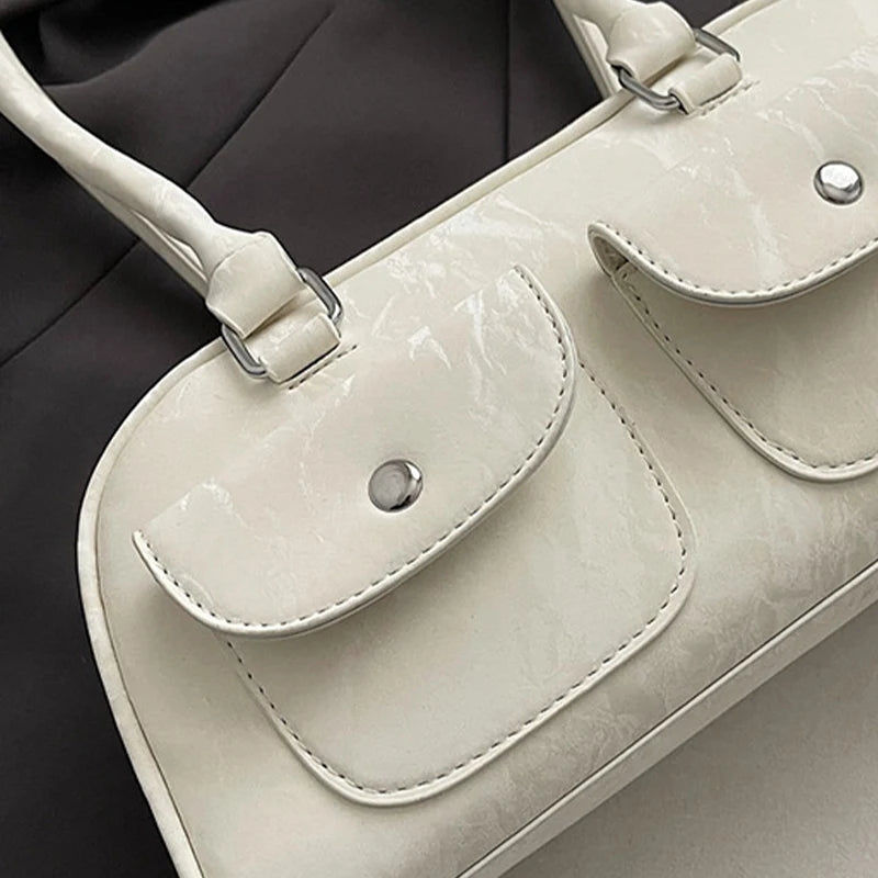 Fabienne | Pink Leather Korean Shoulder Bag