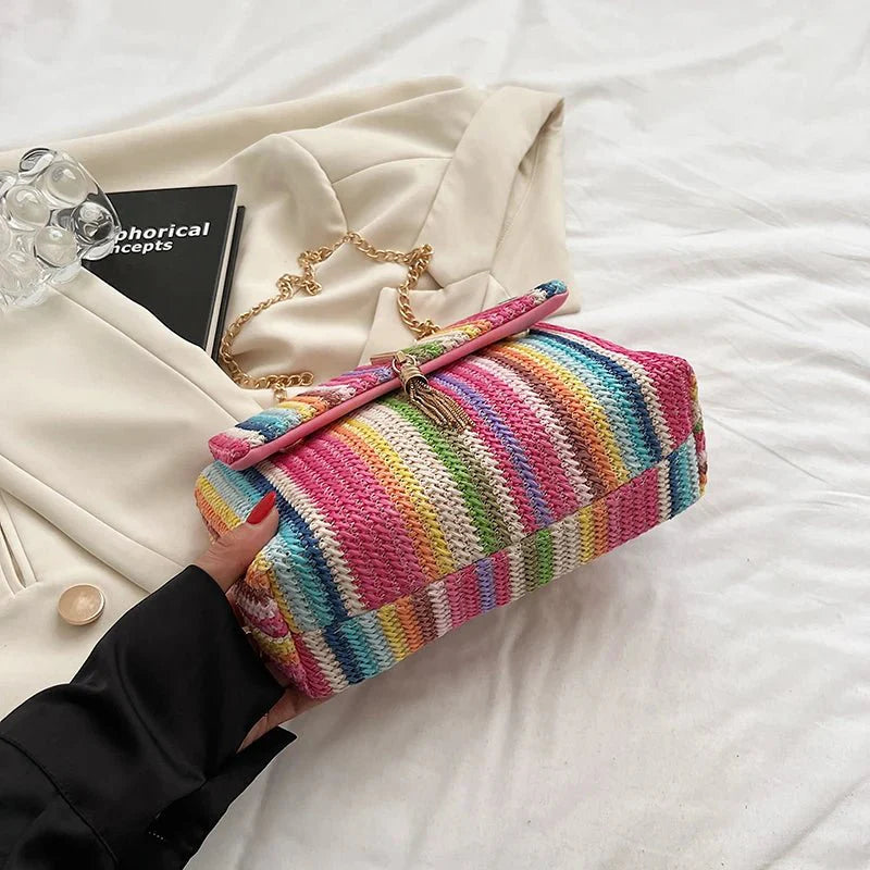 Straw Crossbody Bag