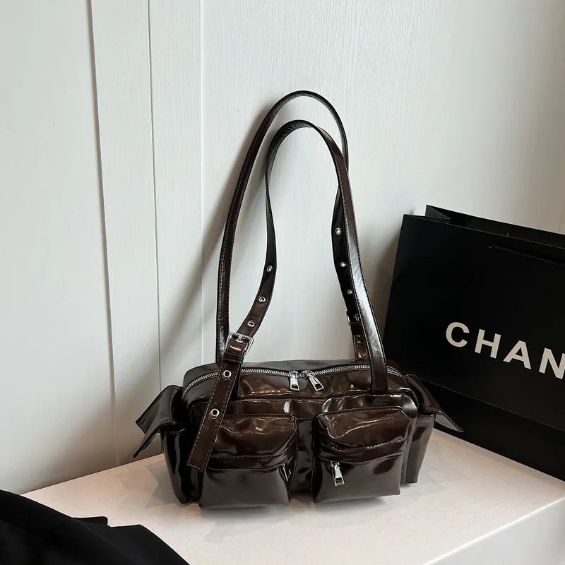 Céline | Yellow Multi-pocket Korean Shoulder Bag