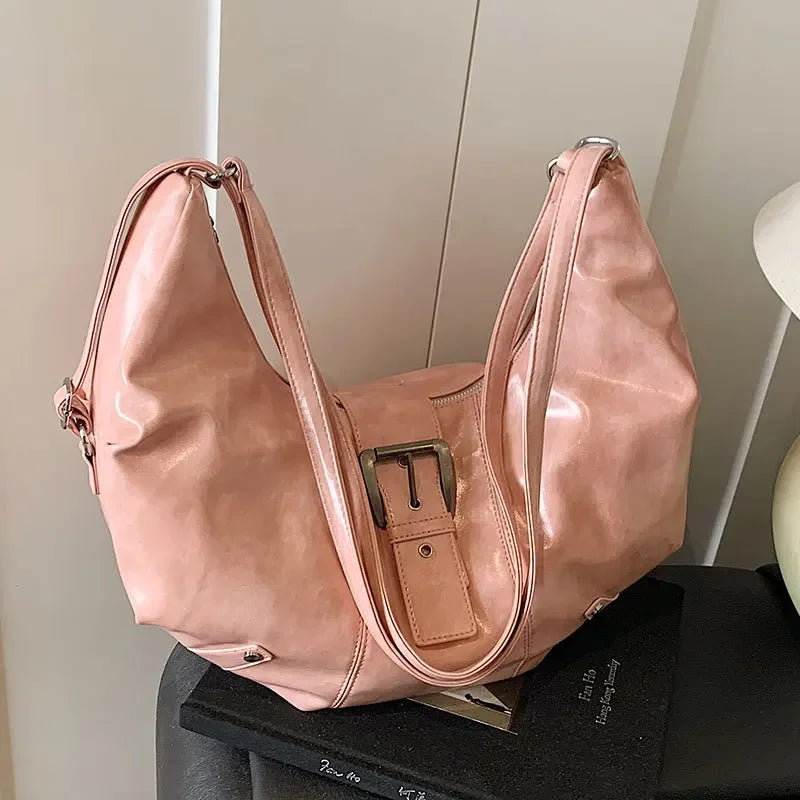 Léa | Pink Retro Crossbody Tote Bag