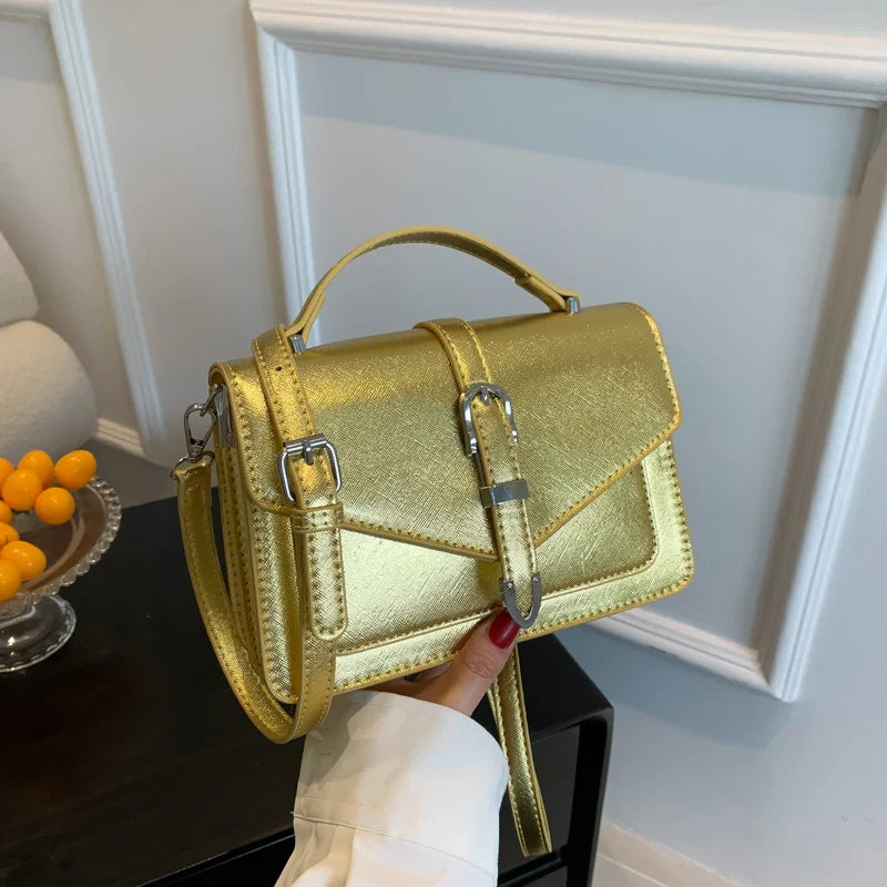 Léonie | Gold Crossbody Bag