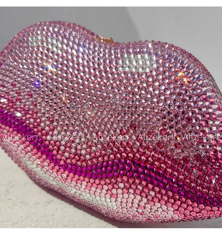 Maïté | Lips Crystal Evening Handbag