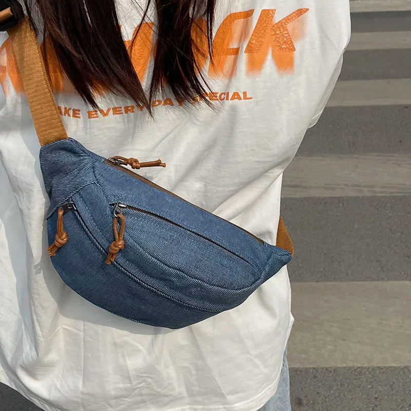 Denim Crossbody Bag