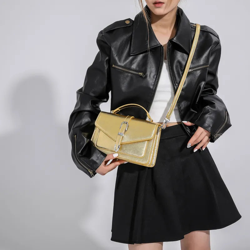 Léonie | Gold Crossbody Bag