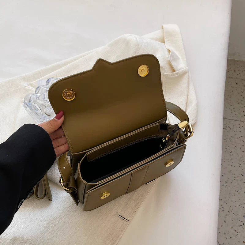 Khaki Crossbody Shoulder Bag