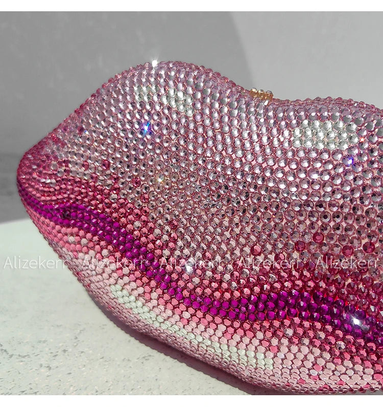 Maïté | Lips Crystal Evening Handbag