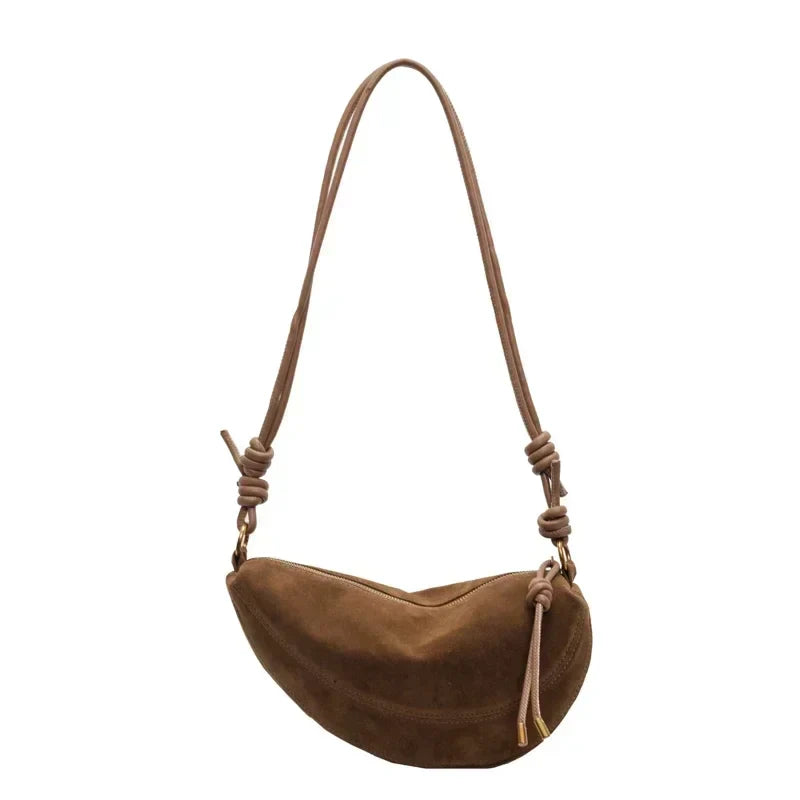 Burgundy Velvet Crossbody Bag