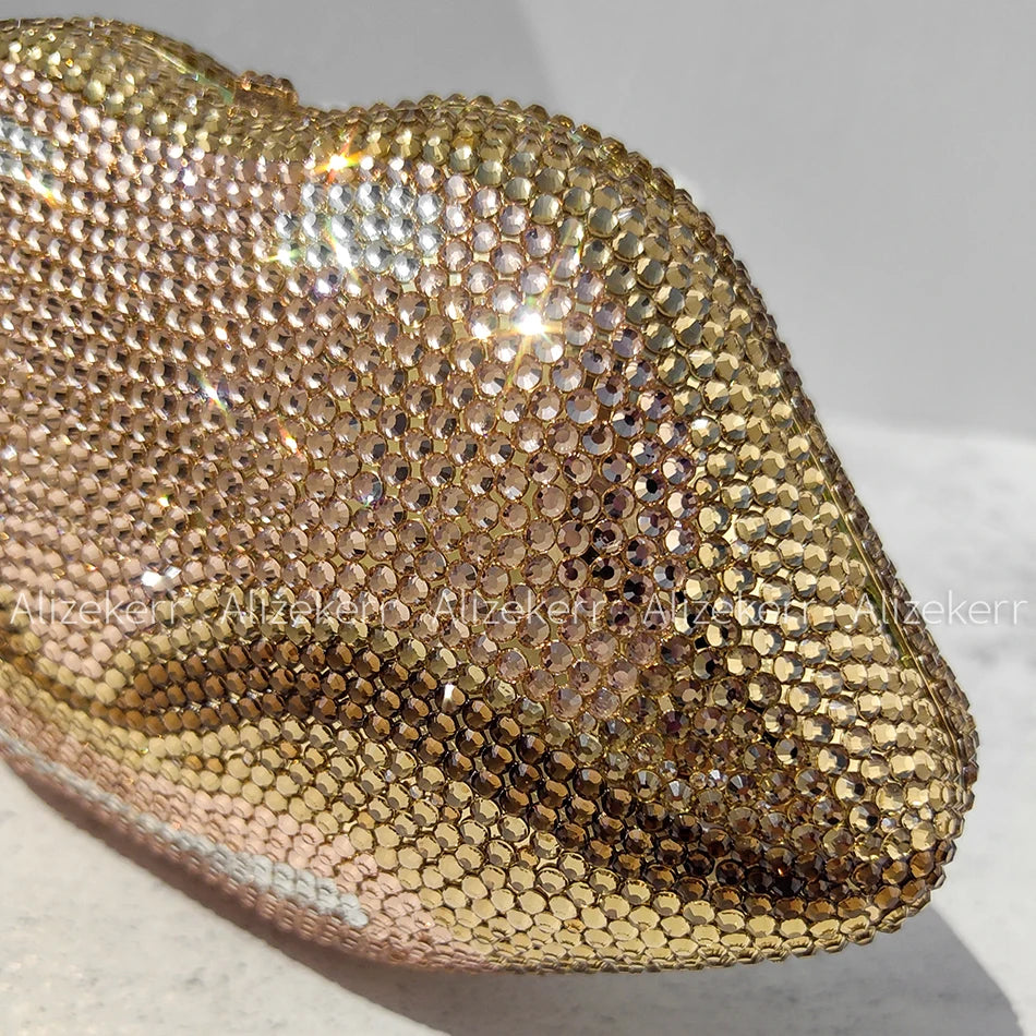 Maïté | Lips Crystal Evening Handbag