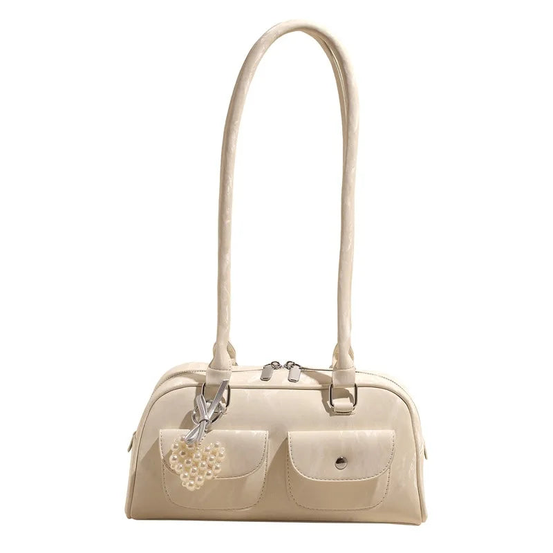 Fabienne | Pink Leather Korean Shoulder Bag