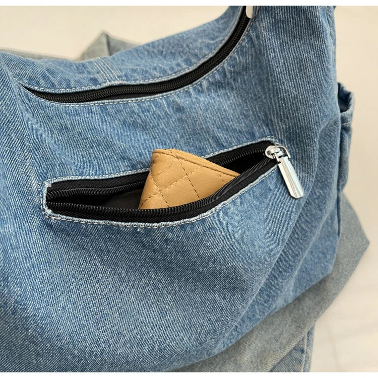 Denim Crossbody Shoulder Bag
