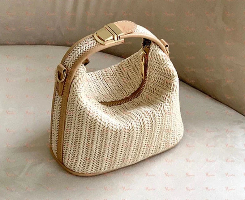Mini Straw Crossbody Bag