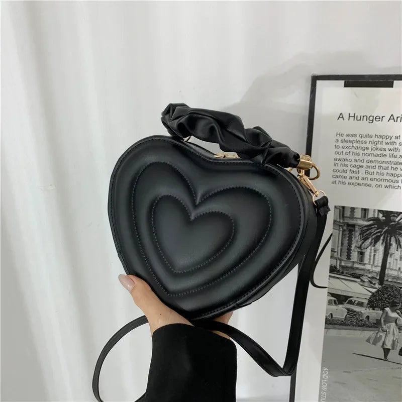 Hawa | Heart-shaped Leather Crossbody Bag