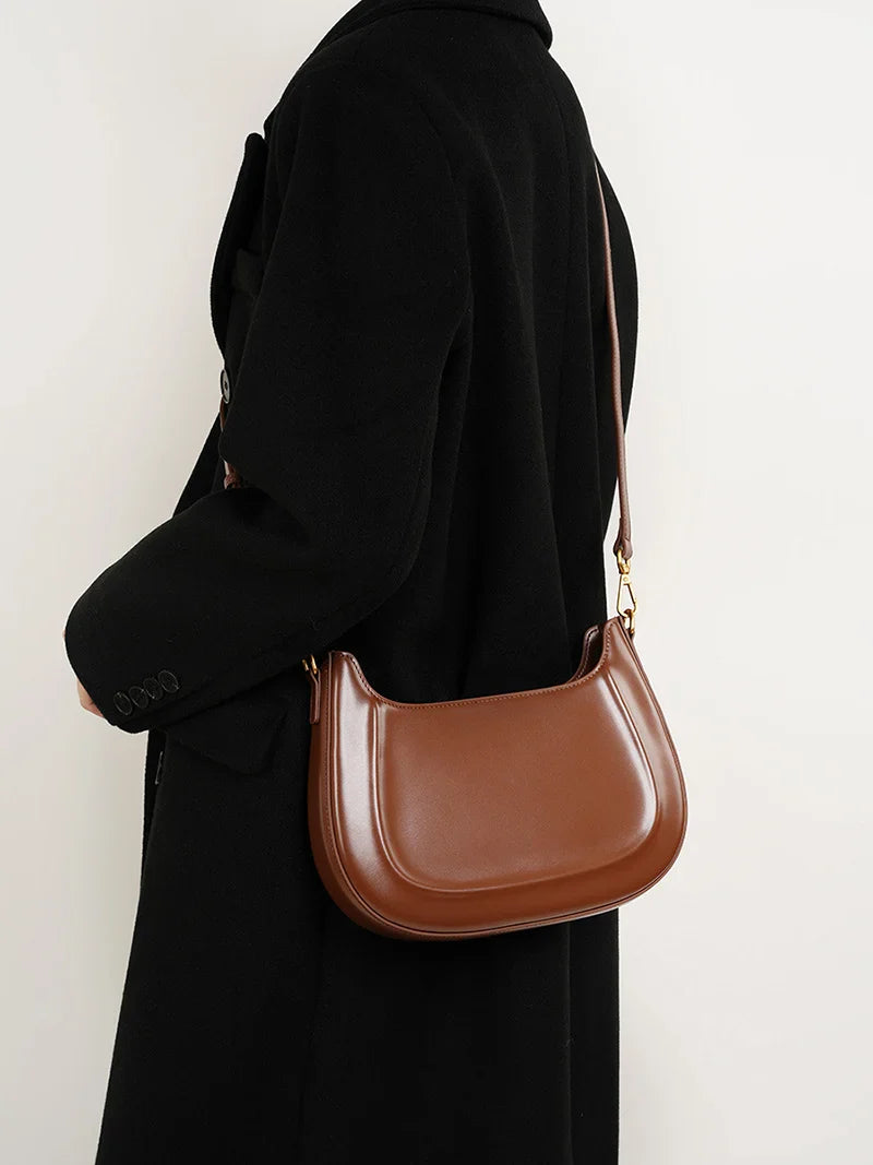 Gwladys | Burgundy Leather Crossbody Bag