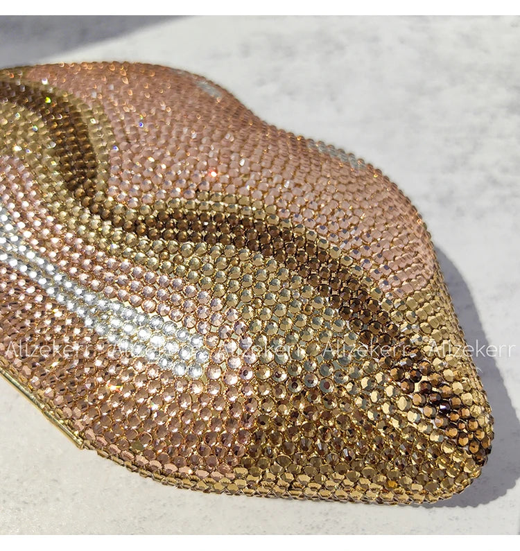 Maïté | Lips Crystal Evening Handbag