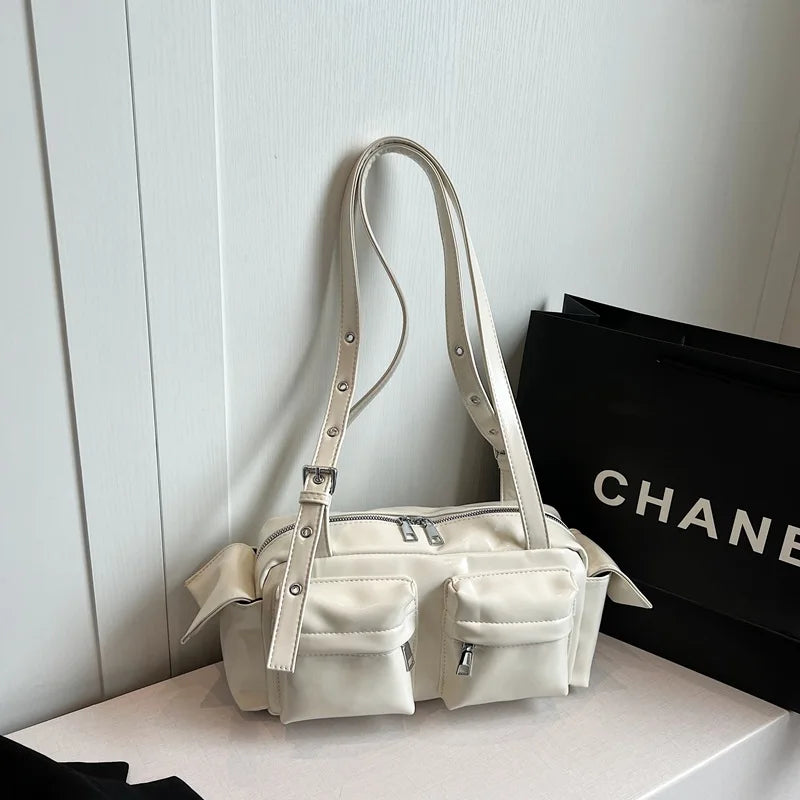 Céline | Yellow Multi-pocket Korean Shoulder Bag