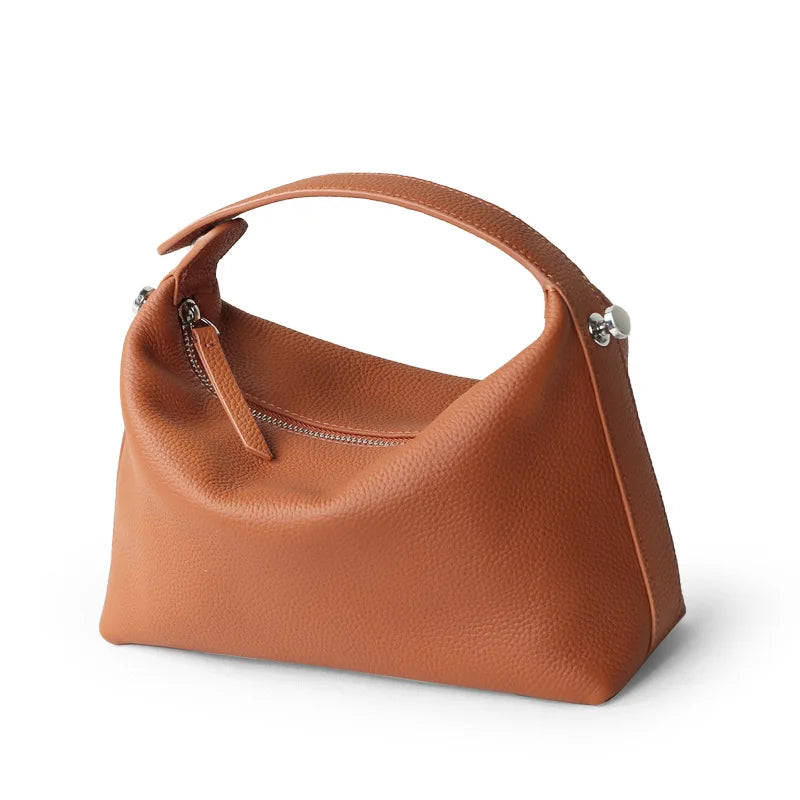 Odile | Orange Mini Leather Crossbody Bag