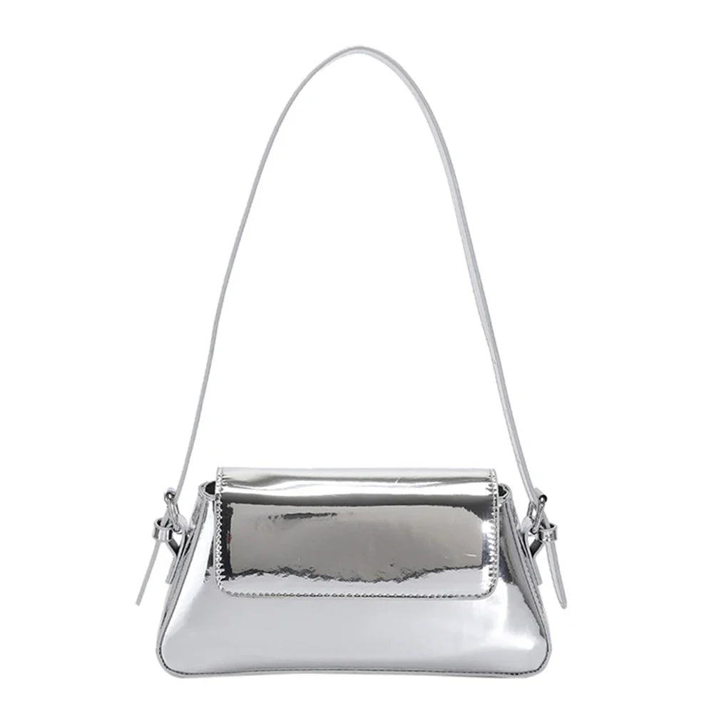 Silver shoulder bag