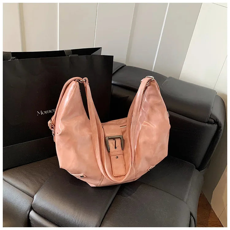 Léa | Pink Retro Crossbody Tote Bag