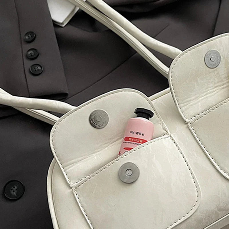 Fabienne | Pink Leather Korean Shoulder Bag