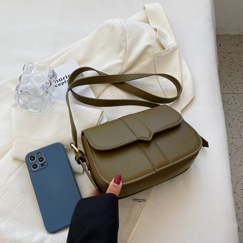 Khaki Crossbody Shoulder Bag