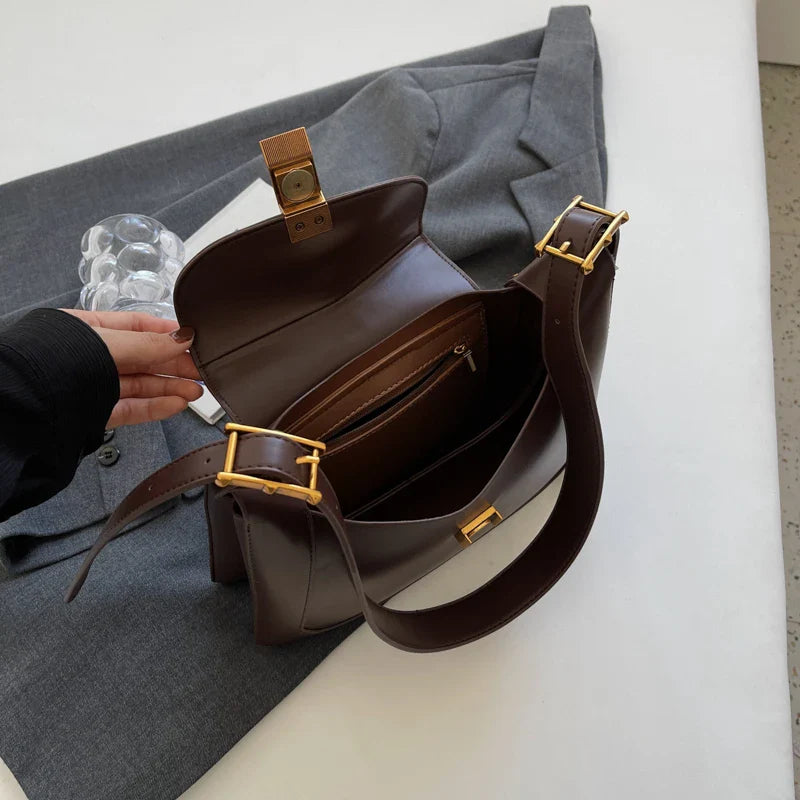 Brown crossbody shoulder bag