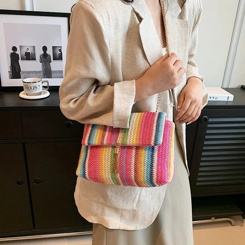 Straw Crossbody Bag