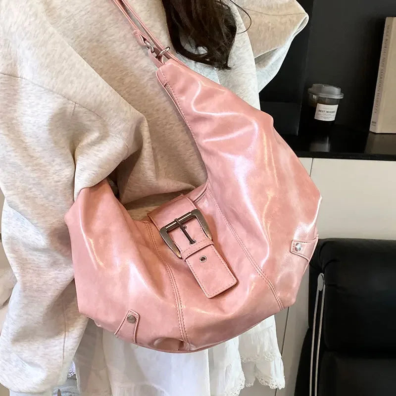 Léa | Pink Retro Crossbody Tote Bag