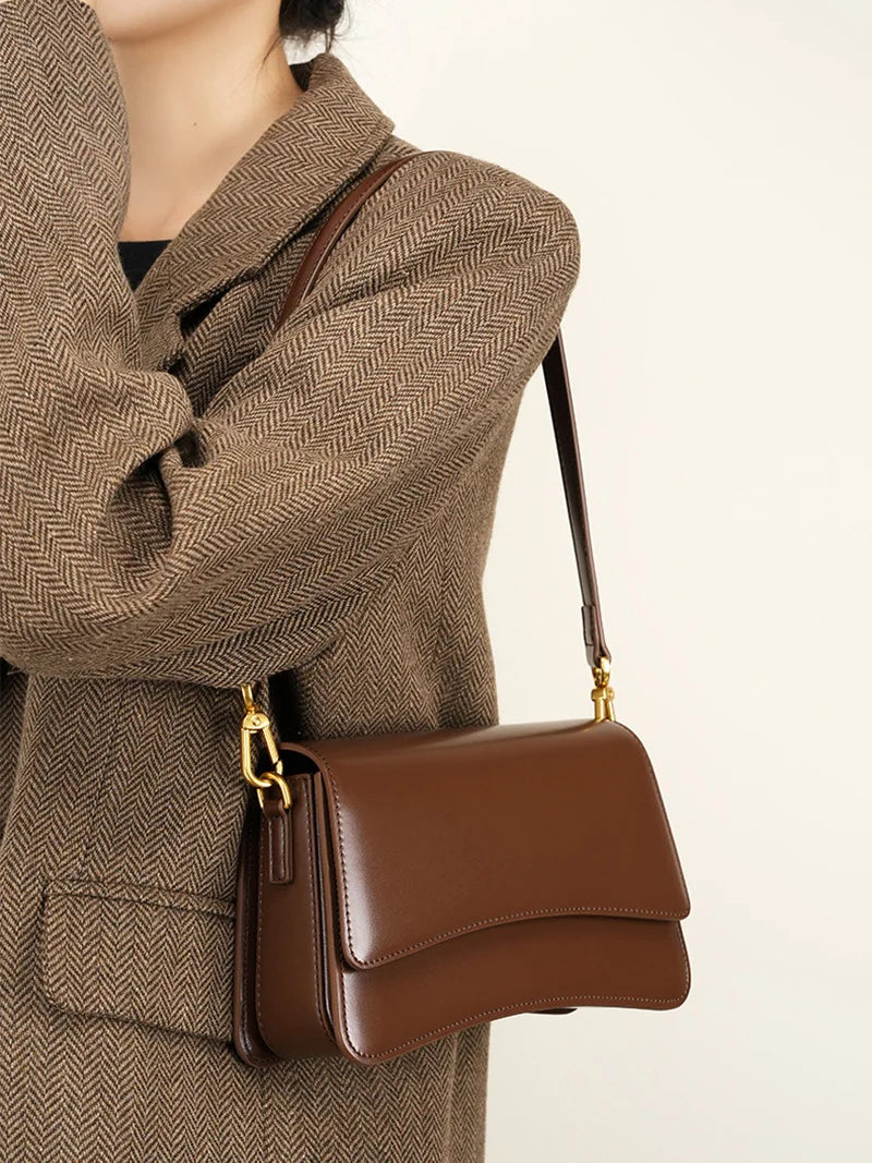 Joséphine | Brown Leather Crossbody Bag