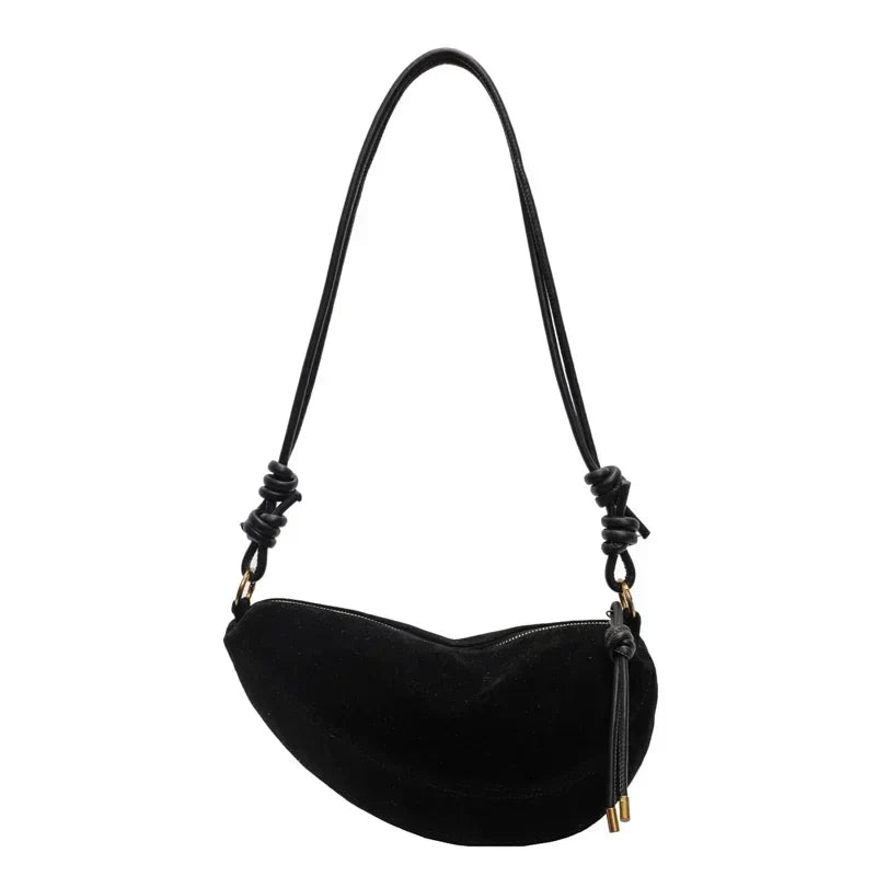 Burgundy Velvet Crossbody Bag