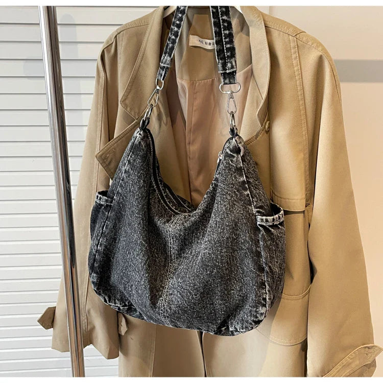 Denim Crossbody Shoulder Bag