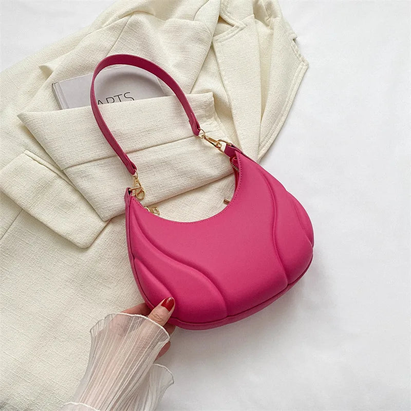 Rosa | Mini Pink Crescent Bag