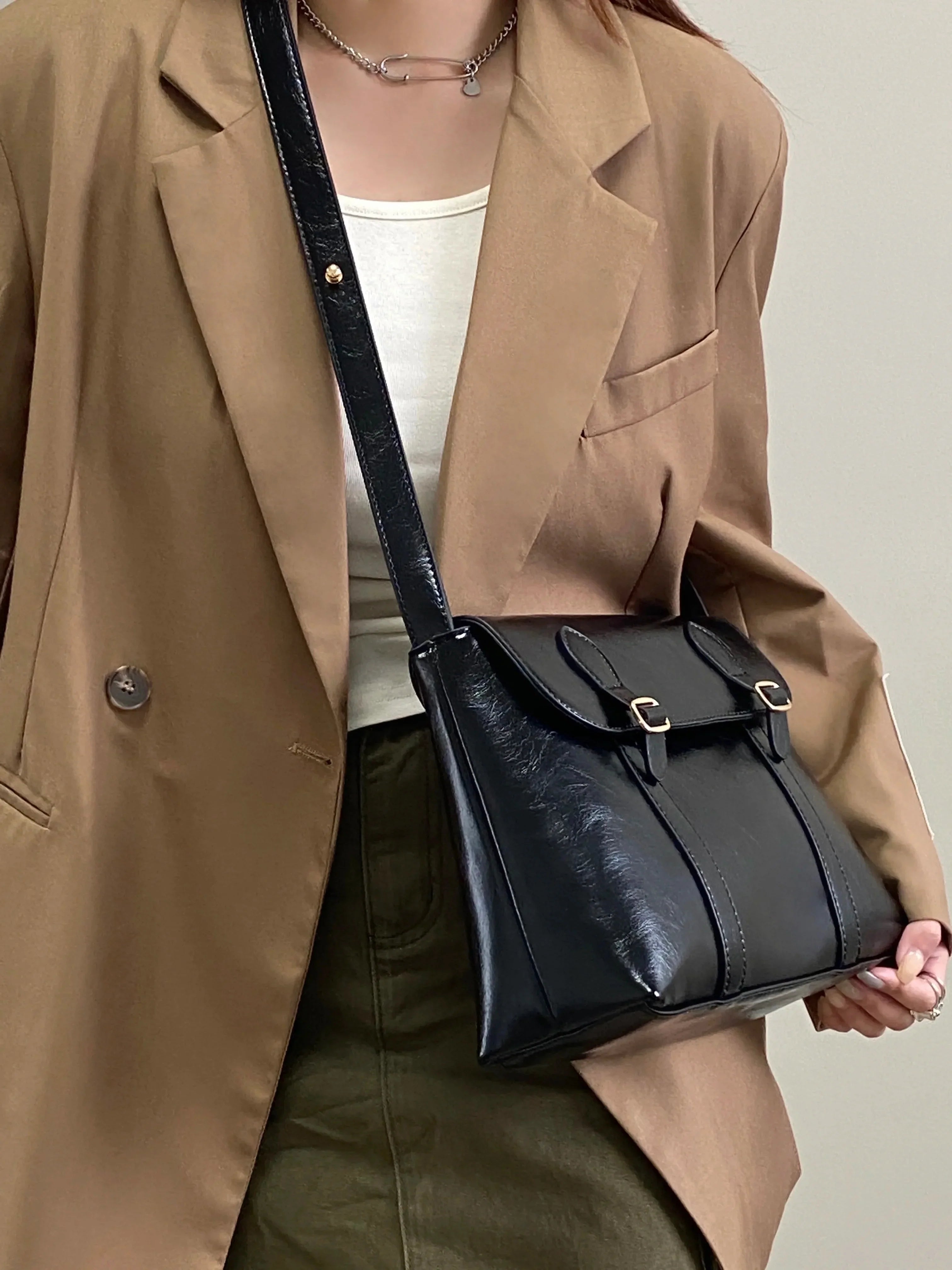 Leather crossbody bag