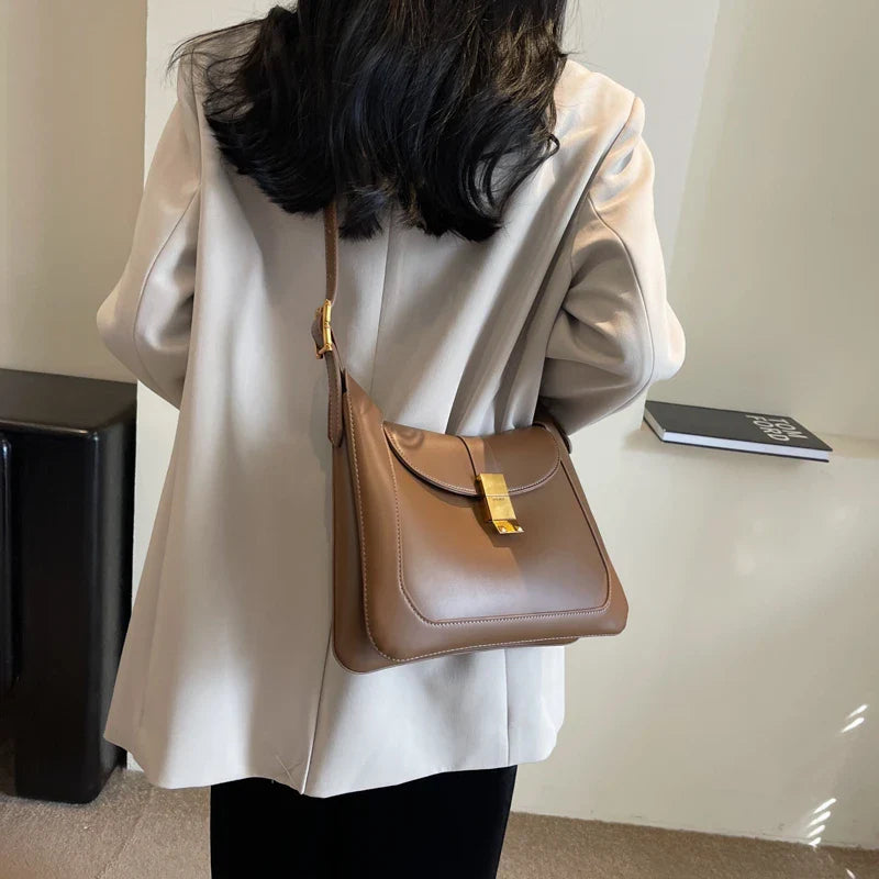 Brown crossbody shoulder bag