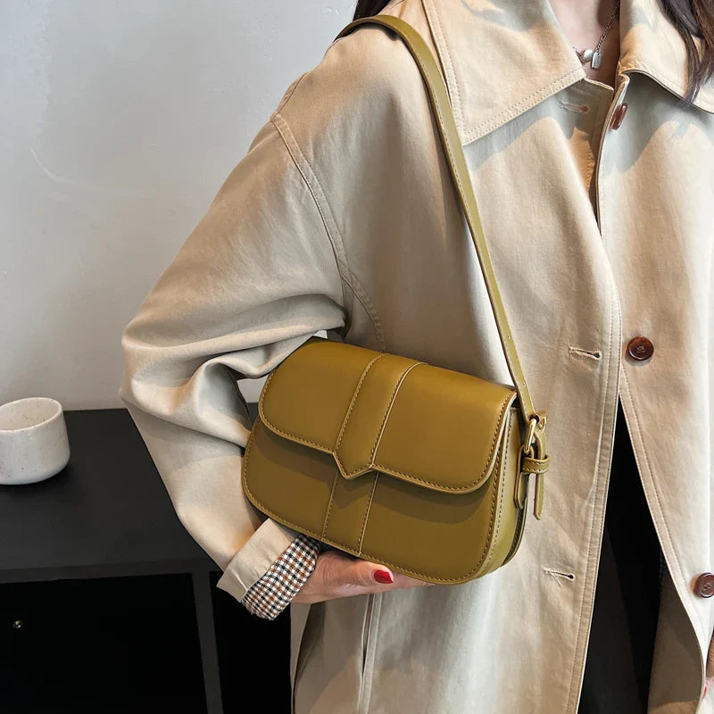Khaki Crossbody Shoulder Bag