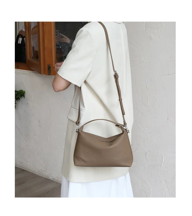 Odile | Orange Mini Leather Crossbody Bag